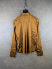 Patrizia Pepe Shirt Womens Medium M Gold Christmas