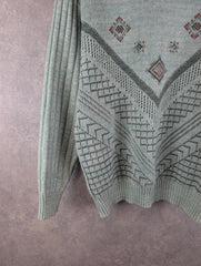 Tootal Jumper Mens L Large Blue Vintage Knitted Pullover