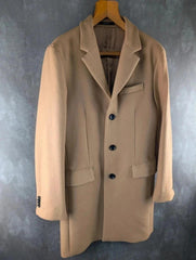 Club Monaco Coat Mens Medium M Tan Overcoat Smart Formal