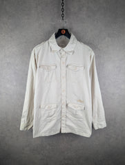 Adidas Jacket Mens Large L Ivory Mohammed Ali Utility Style