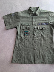 Vintage 1980s US Air Force Shirt Men’s Medium Green Military Utility