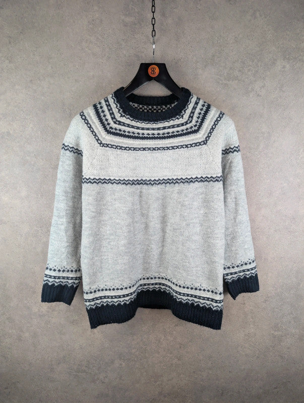 Esmara Knitted Jumper Womens XL Extra Large Grey Blue Pullover Knitted