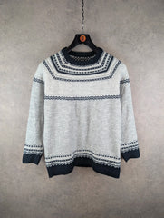 Esmara Knitted Jumper Womens XL Extra Large Grey Blue Pullover Knitted