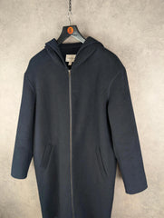 Urban Revivo Coat Womens L Large Navy Hooded Full Zip