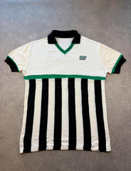 Vintage 1970s Cycling Jersey Men’s Large White Green Number 5 Retro Italian