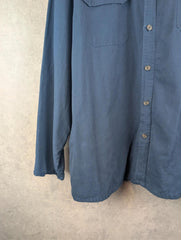 Faded Glory Overshirt Mens 3XL XXL Navy Heavy Cotton