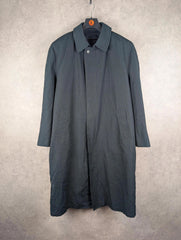 London Fog Trench Coat Mens XL Extra Large Black