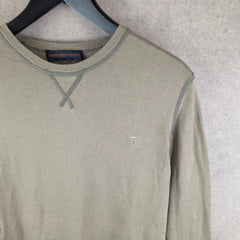 Trussardi Jumper Mens Small S Khaki Knitted Pullover Italian
