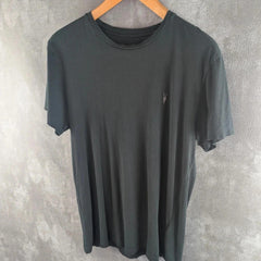 All Saints T-Shirt Mens Medium M Black Short Sleeve