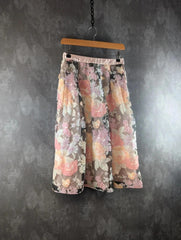 Ted Baker Skirt Womens Small S Floral Pleated Flare