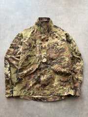 Italian Military Jacket Men’s Large Vegetato Camo Woodland Army Tactical Field