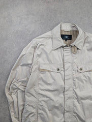 Playboy Y2K Jacket Men's Medium Beige Lightweight Casual Zip Jacket