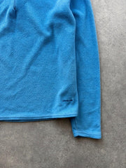Patagonia Capilene Fleece Pullover Women’s Large Blue Quarter Zip Outdoor Hiking