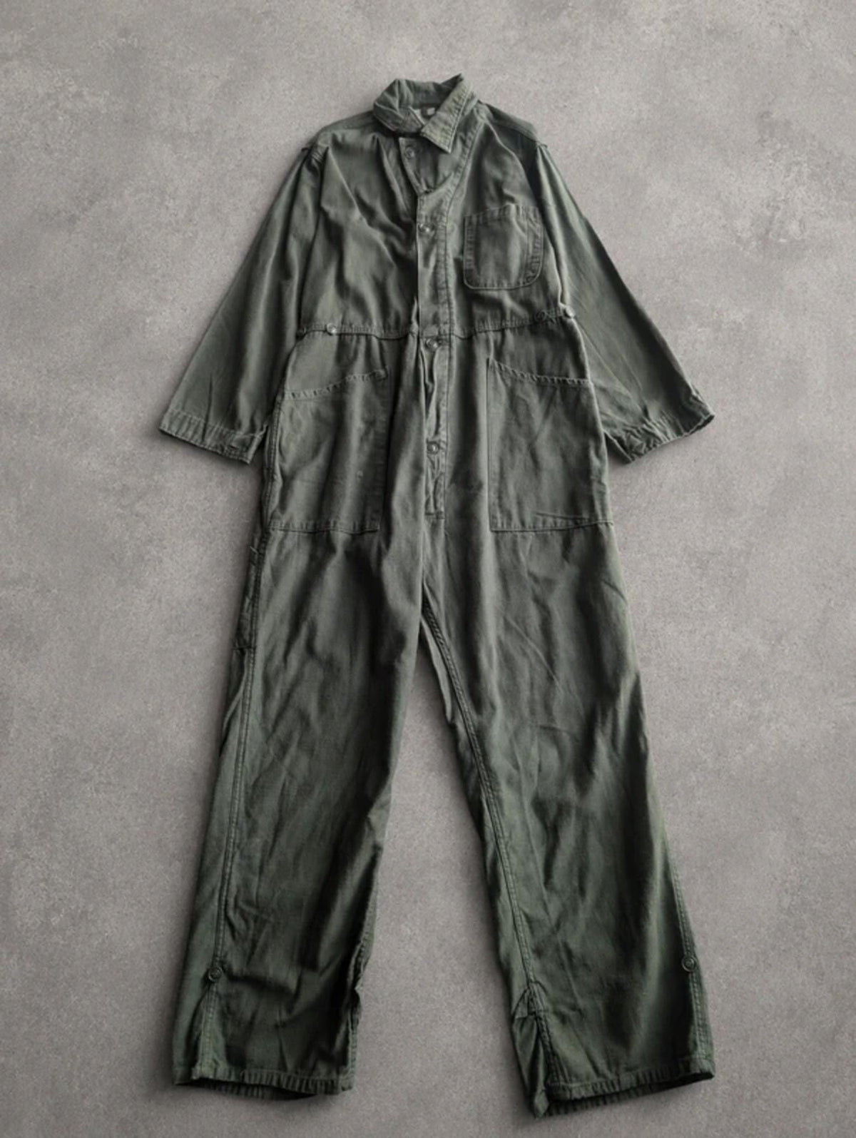 Vintage 1970s American Military Overalls Men’s Large Green Workwear Utility Army