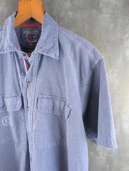 Deal UK Shirt Mens Medium M Lilac Vintage Short Sleeve