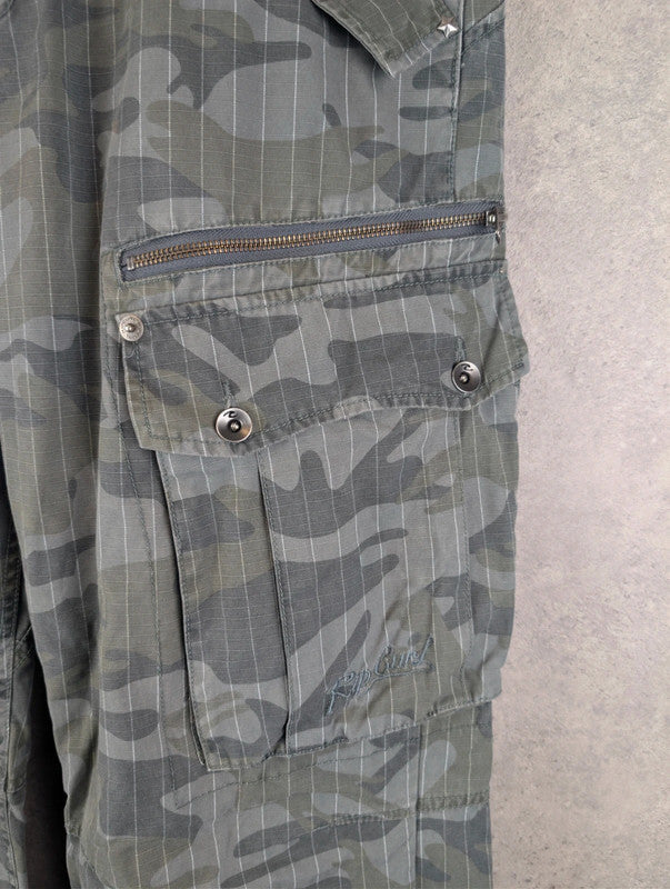 Ripcurl Trousers Mens W34 L33 Y2K Camo Cargo Surfing Ripstop