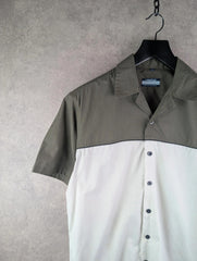 Camargue Shirt Mens M Medium Y2K Short Sleeve Green Skater