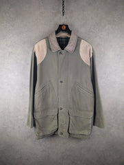 St Michael Shooting Jacket Mens XL Extra Large Khaki Vintage 90s
