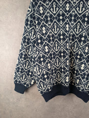 St Michael Jumper Mens L Large Knitted Vintage Pullover Nautical