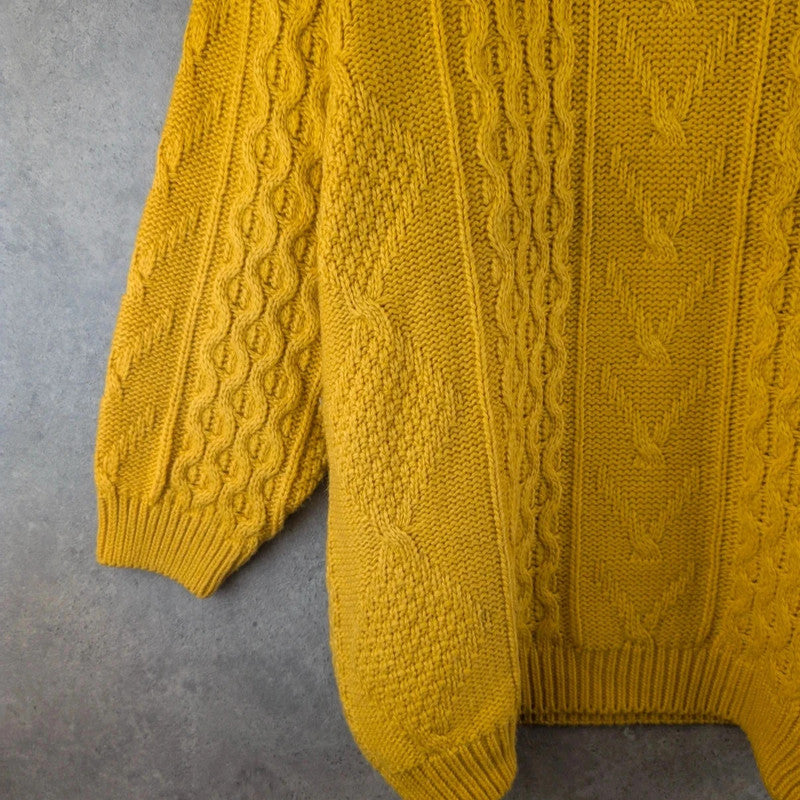 Creazioni Jumper Womens XL Extra Large Yellow Knitted Vintage Italian
