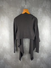 Nicole Farhi Jumper Womens Small S Brown cardigan Cashmere Wool