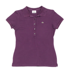 Lacoste Polo Shirt Womens Small S Purple Short Sleeve