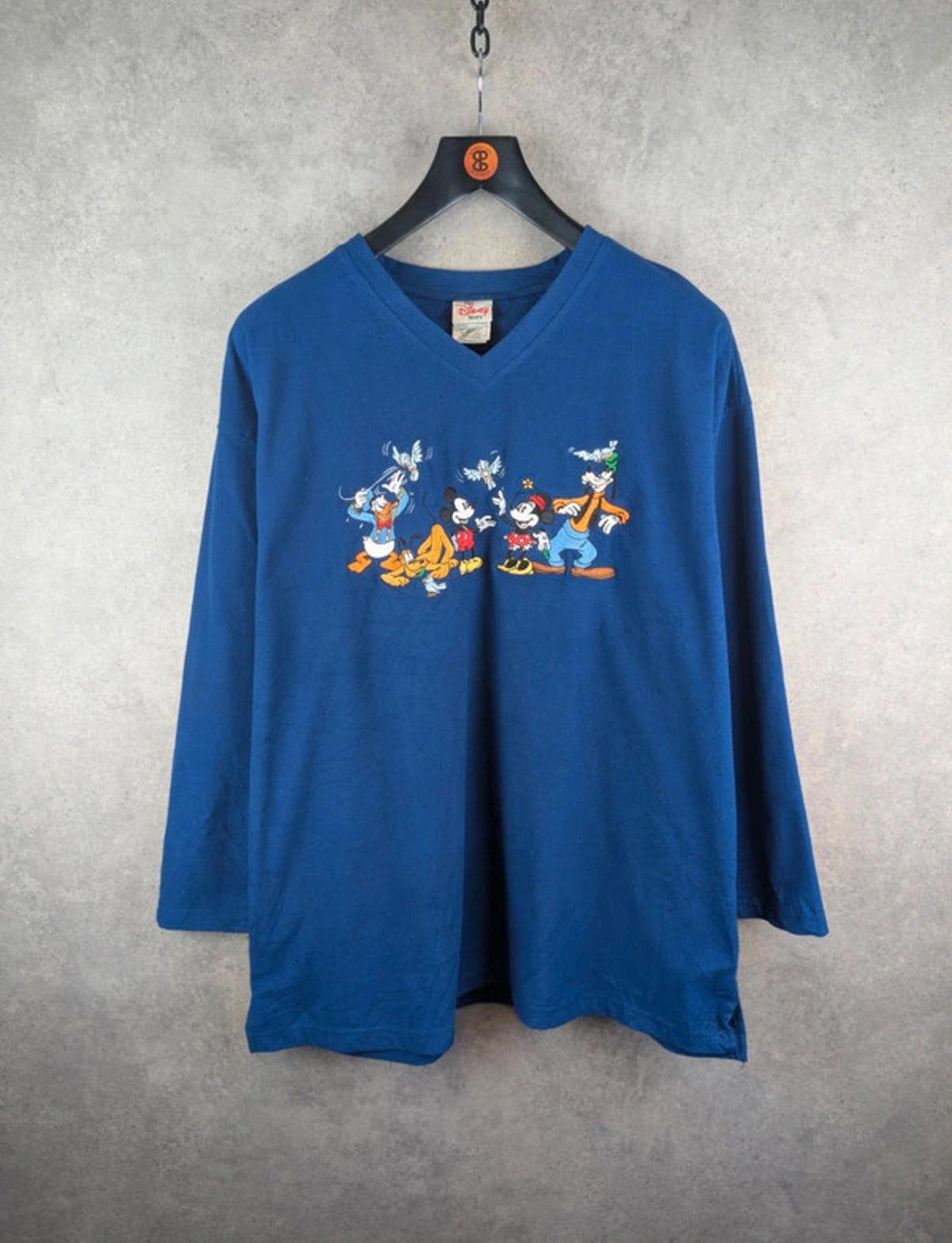 Disney Jumper Womens Extra Large XL Blue Vintage 90s Pullover Embroidered