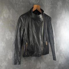 Albano Leather Jacket Made in Italy Black Womens UK Size 10