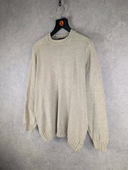 Burton Jumper Mens Small S Brown Vintage Knitted Cotton Pullover