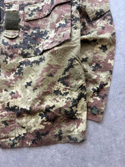 Italian Military Jacket Men’s Large Vegetato Camouflage Utility Combat Shirt