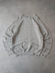 American Vintage Knitted Pullover Jumper Men’s Large Beige Made In USA Cotton