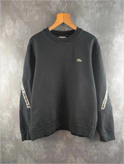 Lacoste Jumper Mens Large L Black Pullover