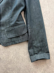 Class Denim Y2K Blazer Women’s Small Blue Fitted Tailored Made In Italy