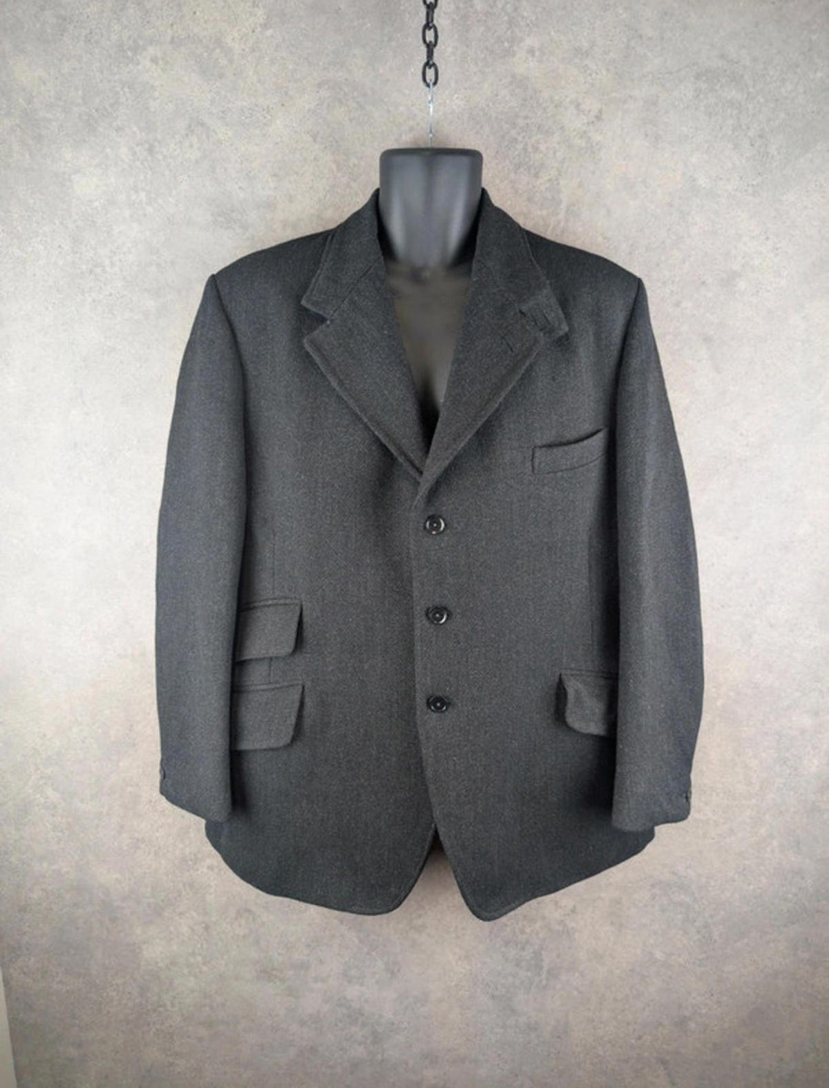 Pytchley Jacket Womens L Large Grey Wool Equestrian Hunting Vintage