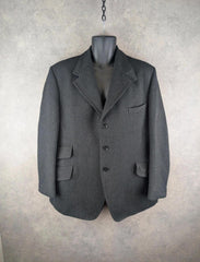 Pytchley Jacket Womens L Large Grey Wool Equestrian Hunting Vintage