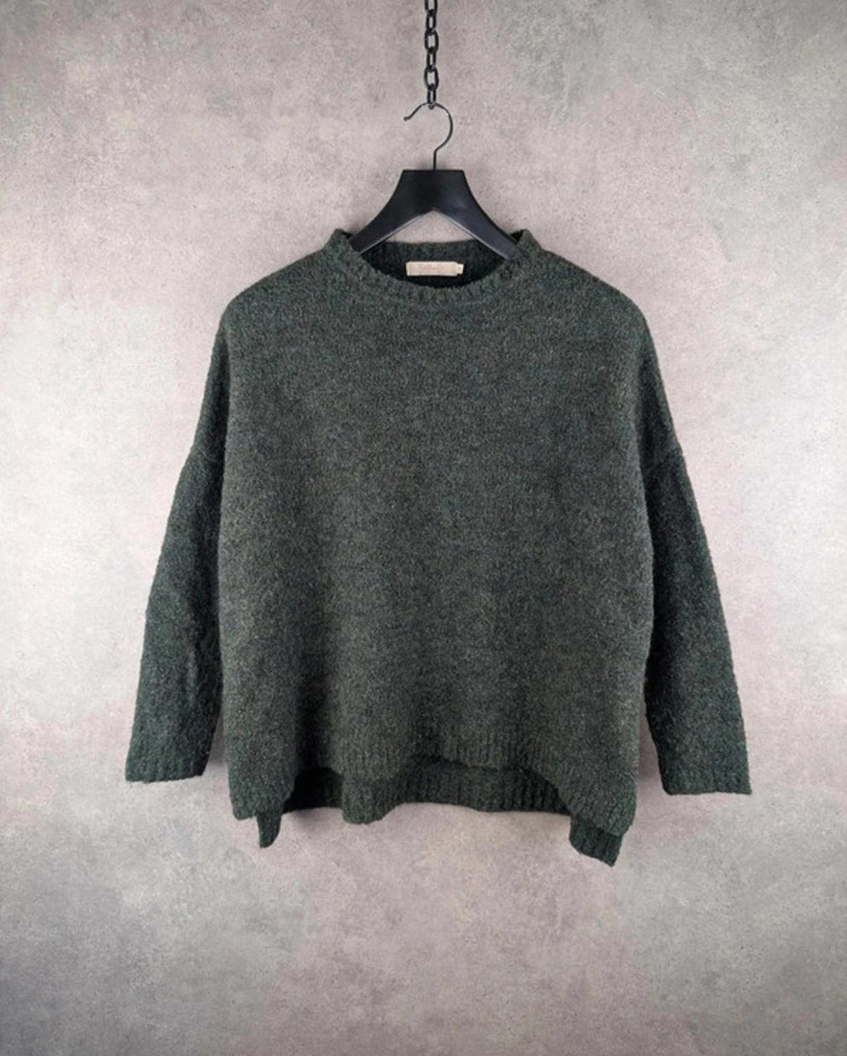 Rabens Saloner Jumper Womens Small S Green Selvi Alpaca Wool