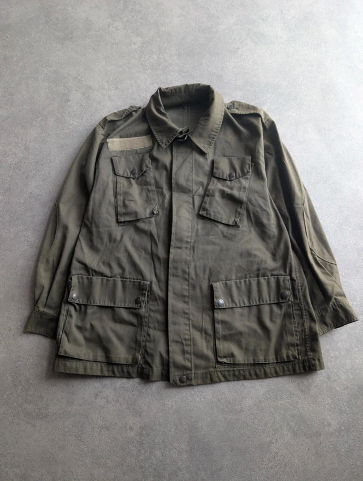 Vintage Italian Field Jacket Men's Medium Green Military Utility Workwear