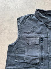 Vintage Utility Jacket Men’s Large Navy Workwear Fishing Walking Gilet Vest