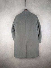 Guards Overcoat Mens L Large Grey Vintage Wool Long