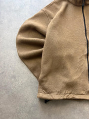 Woolrich Fleece Men’s 2XL Beige Y2K Full Zip Outdoor Casual