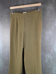 Babaton Trousers Green Womens Extra Small XS Wide-Leg