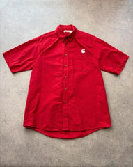 Vintage Shirt Men’s XL American Utility WorkwearRed Button Up Short Sleeve
