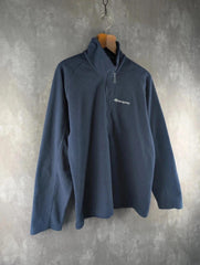 Sprayway Jumper Mens Medium M Blue Quarter Zip Fleece