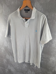 Ralph Lauren Polo Shirt Mens XL Extra Large Grey Short Sleeve