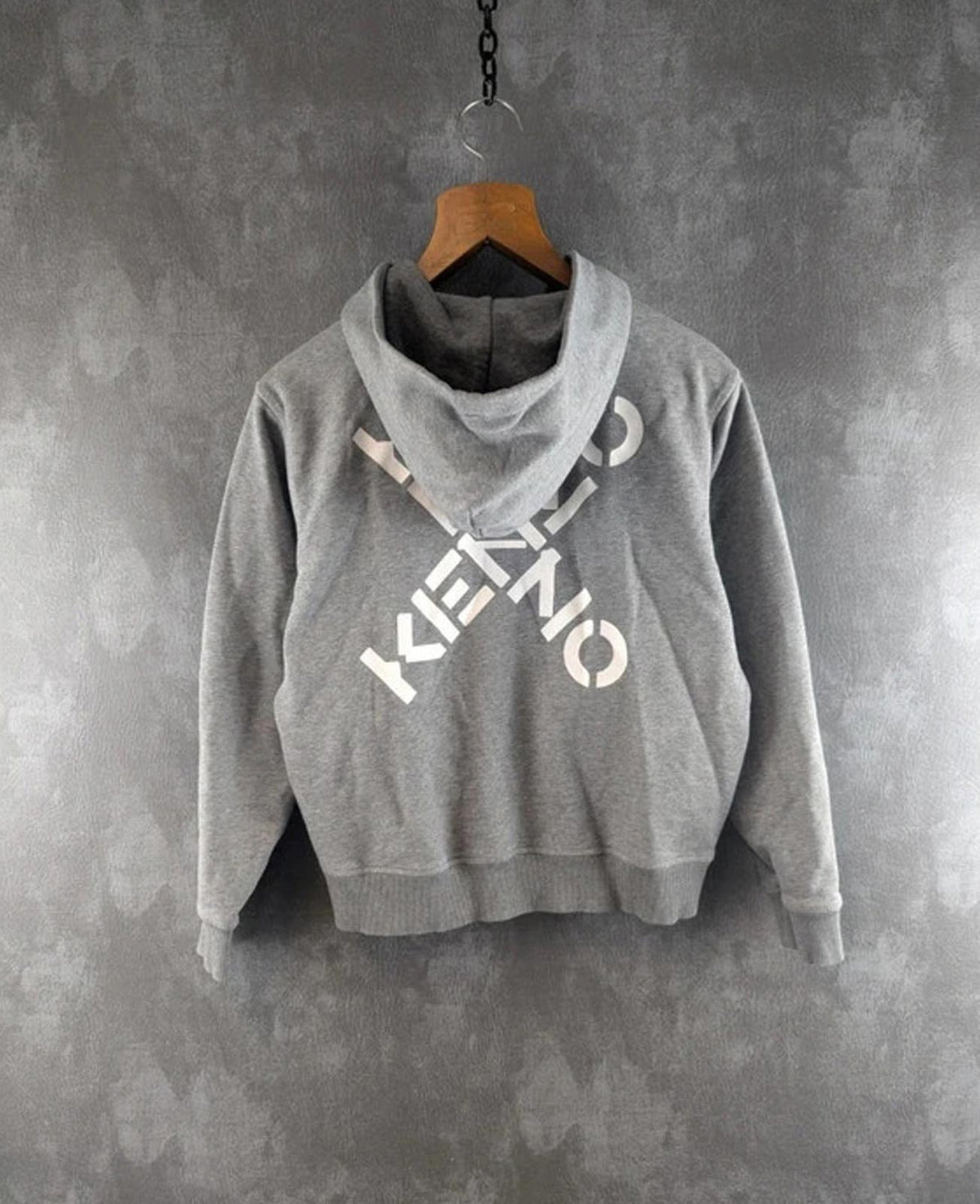 Kenzo Jumper Womens XS Extra Small Grey Full Zip Hoodie