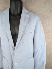 Orvis Jacket Mens Medium M Blue Utility Linen