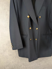 St Michael Womens Blazer Medium M Navy Vintage 90s