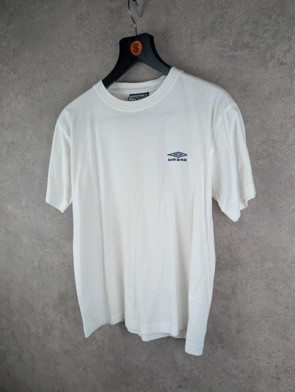 Umbro T-Shirt Mens Small S White Vintage 90s Short Sleeve