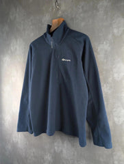 Sprayway Jumper Mens Medium M Blue Quarter Zip Fleece