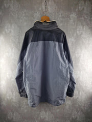 Columbia Coat Mens Large L Grey Raincoat Waterproof